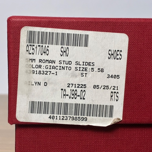 AUTHENTIC Valentino Garavani Rockstud Quilted Slide Sandals—Pink - Picture 6 of 7